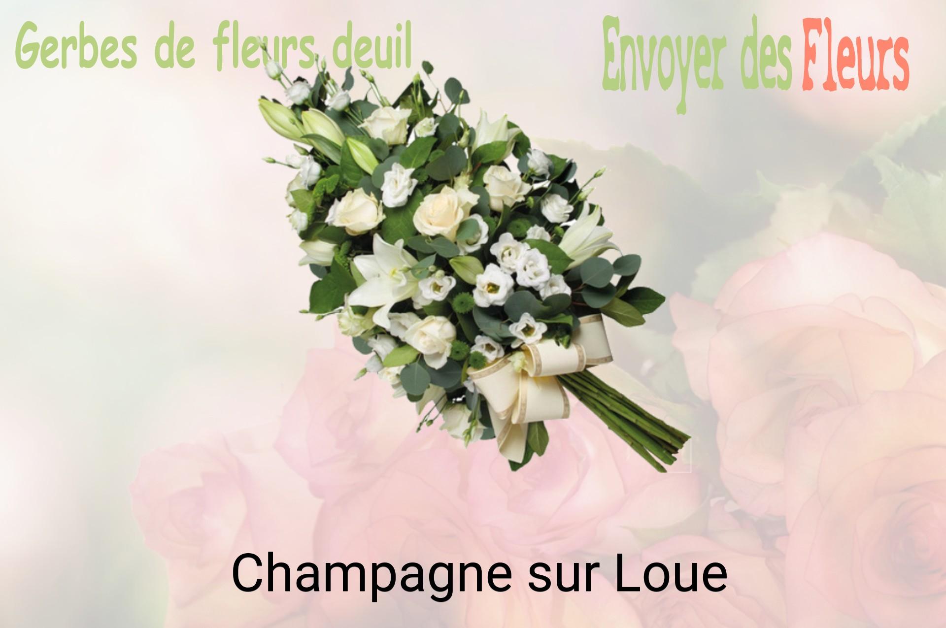 Gerbe de fleurs de deuil livrée à Champagne-sur-Loue